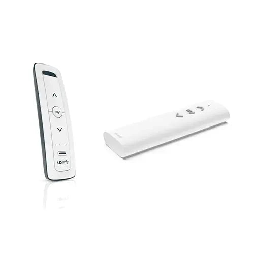 Somfy  RTS  multi channel remote and a Somfy Yasia Zigbee single channel remote 