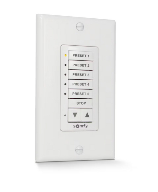 Somfy DecoFlex Five Channel RTS Wireless Wall Switch