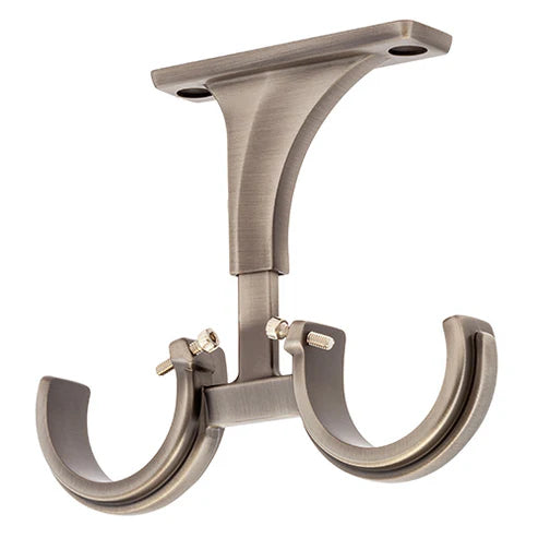 Kirsch 1 3/8" Designer Metals Double Ceiling Bracket